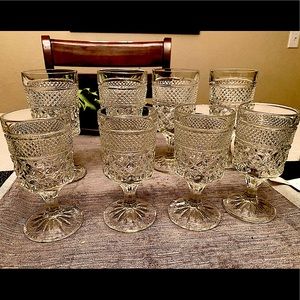 VINTAGE Anchor Hocking Wexford Claret Wine Glasses